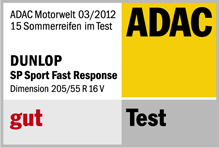 Dunlop SP FastResponse - Good - ADAC Motorwelt - 2012